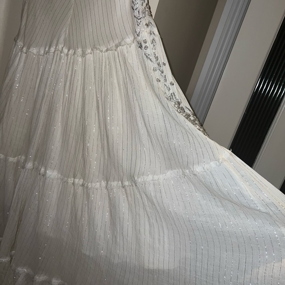 bebe Ivory Maxi Skirt with Metallic Details - Picture 6 of 10